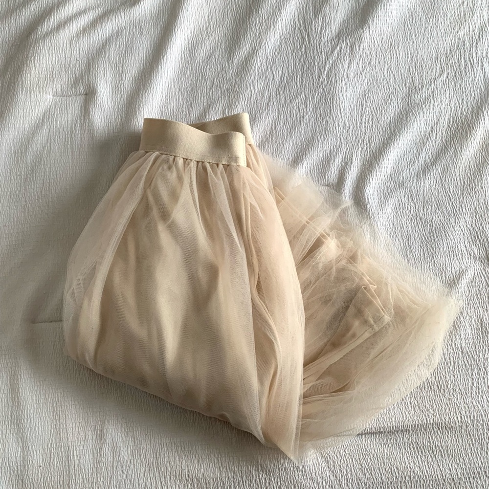 Forever 21 Cream Tulle A-Line Skirt - Picture 5 of 6